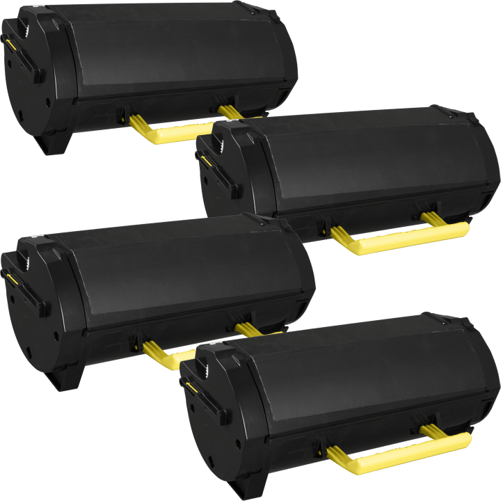 Kompatibles Toner 4er-Pack ersetzt Lexmark 502H (50F2H00)